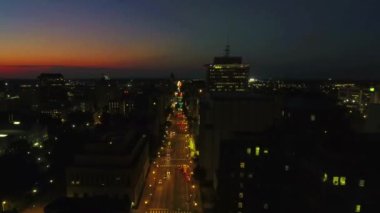 Richmond Gece, Virginia, Hava Manzarası, Şehir Işıkları, Şehir Merkezi
