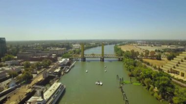 Sacramento, Hava Manzarası, Kule Köprüsü, Sacramento Nehri, Kaliforniya