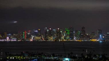 San Diego, Night, Time Lapse, San Diego Körfezi, City Lights, California