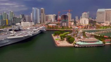 San Diego, Aerial View, Navy Pier, USS Midway Müzesi, California