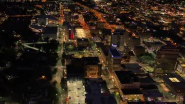 Spokane at Night, Aerial View, Washington State, City Lights, Downtown