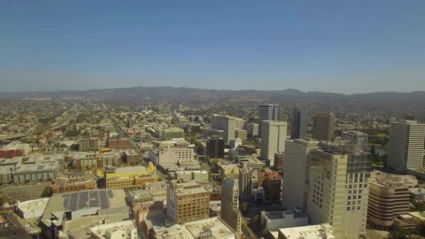 Oakland Vista Aérea Centro Cidade Paisagem Incrível Califórnia — Vídeo de Stock