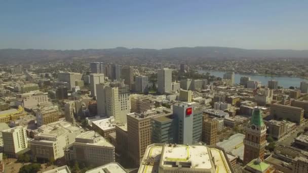 Oakland Aerial View Amazing Landscape Downtown California — стокове відео