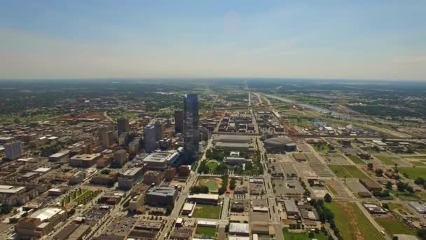 Oklahoma City Downtown Aerial View Oklahoma Verbazingwekkend Landschap — Stockvideo