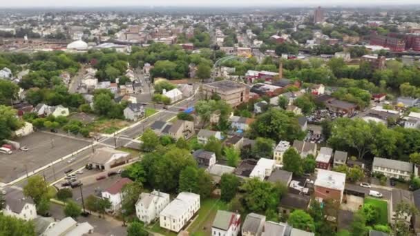 Paterson Aerial View Eastside Passaic River New Jersey — Stock video