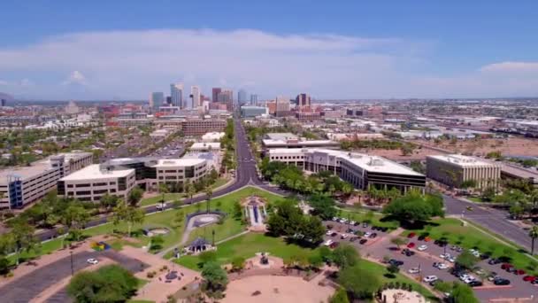 Phoenix Hava Manzarası Arizona Şehir Merkezi Nanılmaz Manzara — Stok video