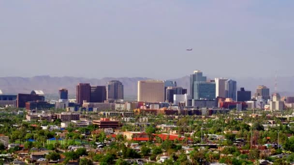 Phoenix Centro Cidade Vista Aérea Paisagem Incrível Arizona — Vídeo de Stock