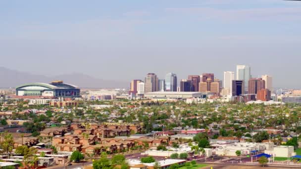 Phoenix Aerial View Amazing Landscape Arizona Downtown — Stock video