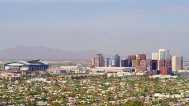 Phoenix Aerial View Amazing Landscape Downtown Arizona — Stock video