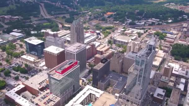 Raleigh Vue Aérienne Centre Ville Caroline Nord Paysage Incroyable — Video