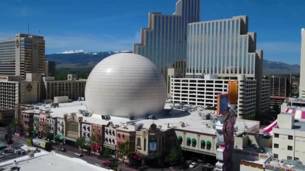 Reno Aerial View Downtown Nevada Amazing Landscape — 비디오