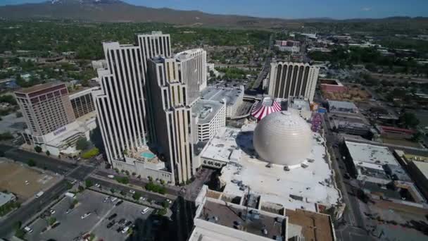 Reno Luftudsigt Fantastisk Landskab Nevada Downtown – Stock-video