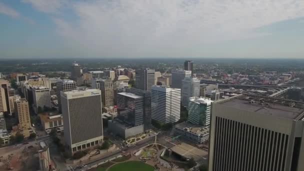 Richmond Virginia Innenstadt Luftaufnahme Erstaunliche Landschaft — Stockvideo