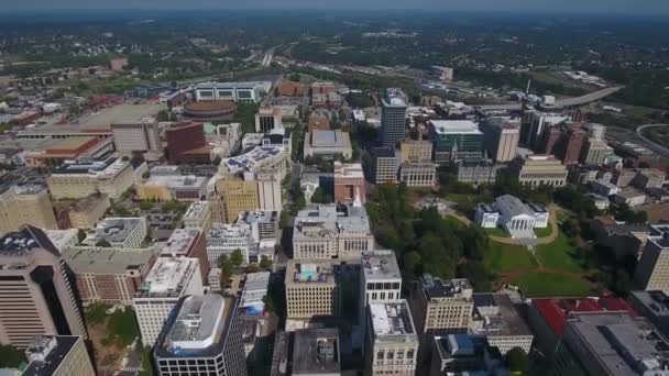 Richmond Vista Aérea Virginia Centro Ciudad Paisaje Increíble — Vídeos de Stock