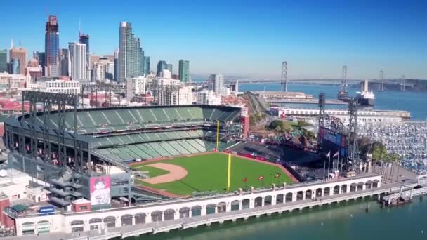 San Francisco Kalifornia Oracle Park Widok Lotu Ptaka Mission Bay — Wideo stockowe