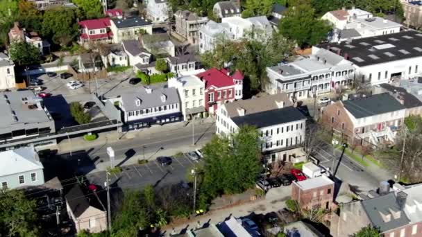 Savannah Aerial View Georgia Historic District South — Stockvideo