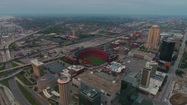 Louis Hava Manzarası Şehir Merkezi Nanılmaz Manzara Missouri — Stok video