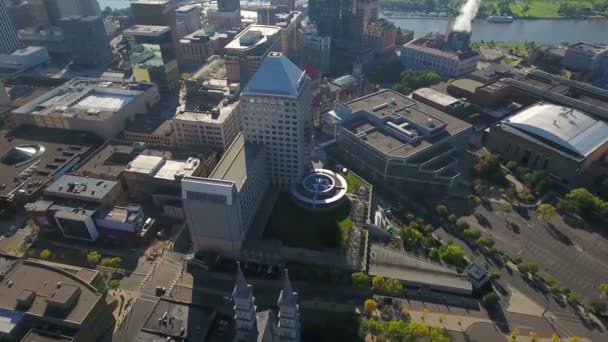 Paul Vista Aérea Centro Cidade Paisagem Incrível Minnesota — Vídeo de Stock