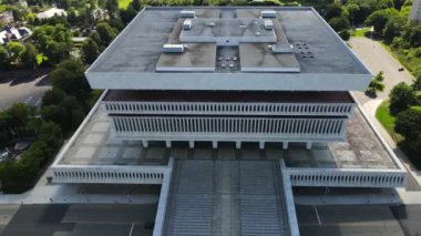 Albany, New York Eyalet Müzesi, Drone View, Empire State Plaza, Downtown