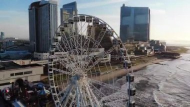 Atlantic City, Drone View, Downtown, Steel Pier, Atlantic Ocean, New Jersey