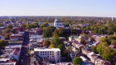 Annapolis, Downtown, Maryland State House, Drone View, Muhteşem Manzara
