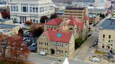 Charleston, Drone View, Batı Virginia, Downtown, İnanılmaz Manzara
