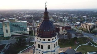 Topeka, Drone View, Kansas State Capitol, Amazing Landscape, Downtown