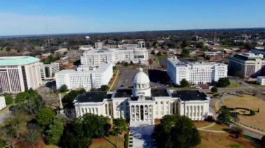 Montgomery, Drone View, Şehir Merkezi, Alabama Eyalet Meclisi