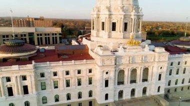 Saint Paul, Minnesota Eyalet Meclisi, Drone View, İnanılmaz Manzara, Şehir Merkezi