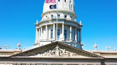 Lansing, Michigan Eyalet Meclisi, İnanılmaz Manzara, Drone View, Şehir Merkezi