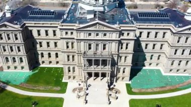Lansing, Michigan State Capitol, Drone View, Amazing Landscape, Downtown