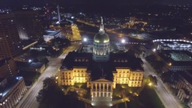 Atlanta 'da Gece, Georgia Eyalet Meclisi, Şehir merkezi, Şehir Işıkları, Hava Manzarası