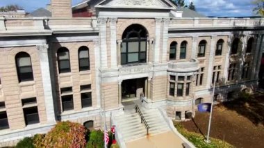 Concord, New Hampshire Eyalet Kütüphanesi, Şehir merkezi, Drone View, Muhteşem Manzara