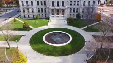 Albany, New York State Capitol, Aerial View, Capitol Park, Downtown