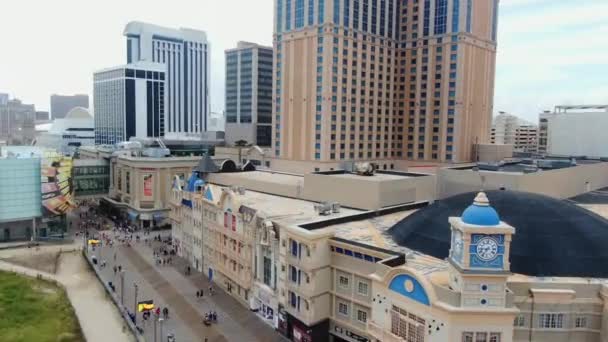 Atlantic City Drone View Pacific Avenue Caesars Atlantic City New — Video Stock