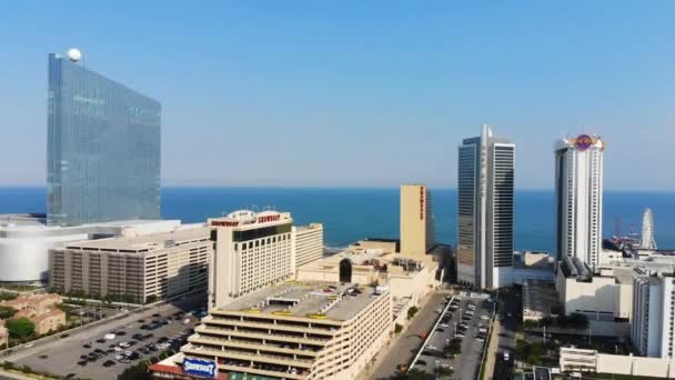 Atlantic City Vistas Los Drones Nueva Jersey Océano Atlántico Centro — Vídeos de Stock