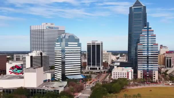 Jacksonville Vistas Los Drones Florida Centro Paisaje Increíble — Vídeo de stock