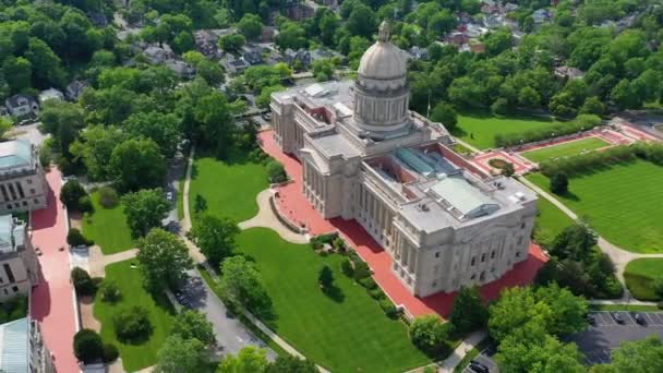 Frankfort Capitole État Kentucky Vue Sur Les Drones Paysage Exceptionnel — Video