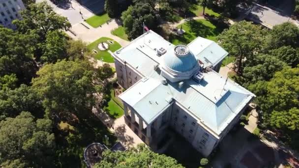 Raleigh North Carolina State Capitol Aerial View Amazing Landscape Downtown — 비디오