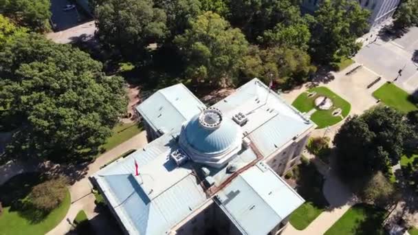Raleigh Północna Karolina State Capitol Śródmieście Widok Powietrza Niesamowity Krajobraz — Wideo stockowe