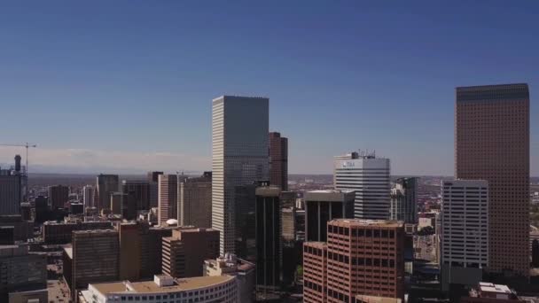 Денвер Вид Воздуха Центр Города Колорадо Удивительный Ландшафт — стоковое видео