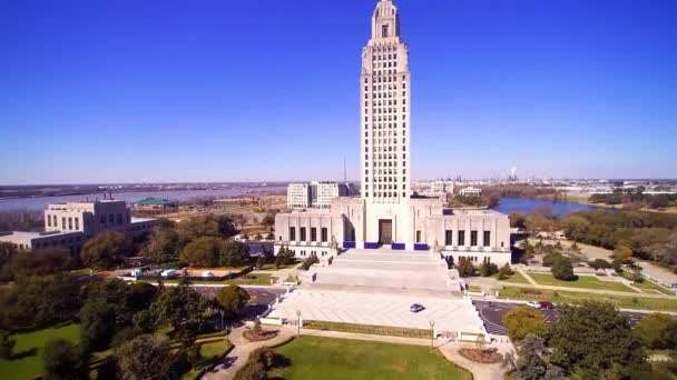 Baton Rouge Stolica Stanu Luizjana Centrum Miasta Capitol Gardens Widok — Wideo stockowe