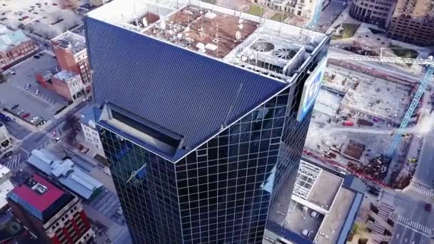Lexington Financial Center Kentucky Drone View Downtown — Stock video