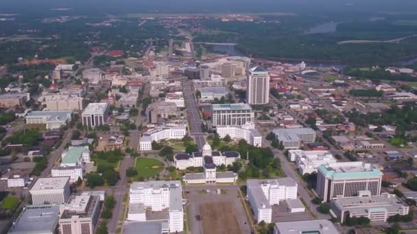 Montgomery Drone View Alabama Fantastiskt Landskap Centrum — Stockvideo