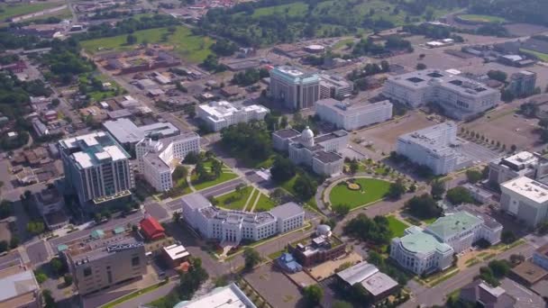 Montgomery Drone View Καταπληκτικό Τοπίο Αλαμπάμα Κέντρο — Αρχείο Βίντεο