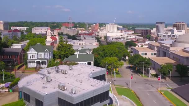 Montgomery Drone View Κέντρο Καταπληκτικό Τοπίο Αλαμπάμα — Αρχείο Βίντεο