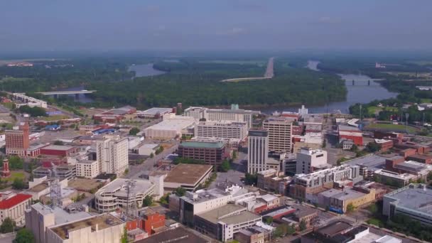 Montgomery Luftaufnahme Erstaunliche Landschaft Innenstadt Alabama — Stockvideo
