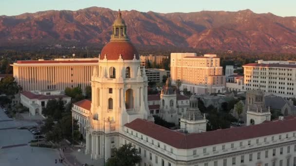 Pasadena Városháza Kalifornia Belváros Csodálatos Táj Légi Kilátás — Stock videók