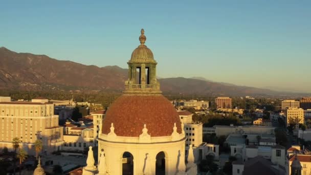 Pasadena Radnice Kalifornie Drone View Úžasná Krajina Centrum — Stock video