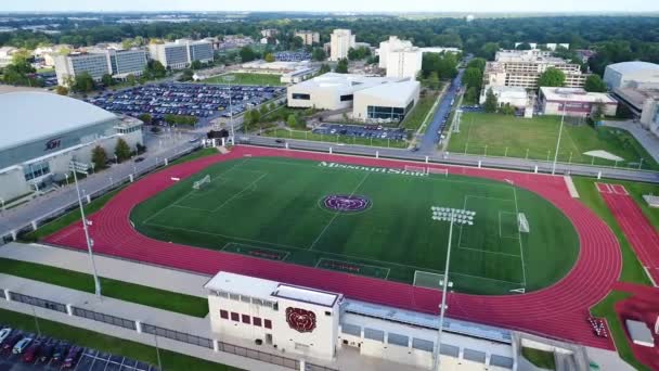 Springfield Missouri Eyalet Üniversitesi Msu Rekreasyon Sahası Drone View — Stok video